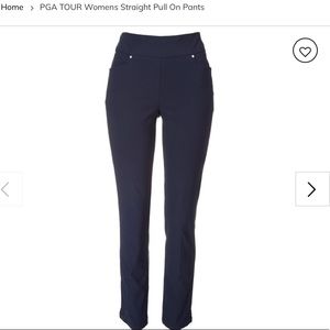 New with tags PGA tour women’s straight pull on pants size small in navy blue.